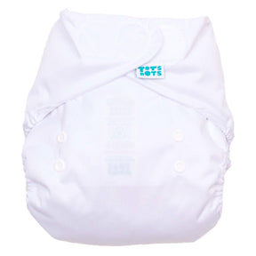 TotsBots Bamboozle Wrap (PeeNut) Überhose Newborn (2,5–8 kg) in Weiß