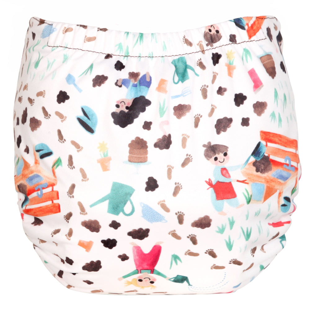 TotsBots EasyFit V5 (STAR) All-in-One-Stoffwindel im Design Mucky Pups, Rückseite