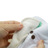 TotsBots PeeNut V2 Überhose (All-in-Two) im Design Rainbow Stripe, Innenseite mit eingelegter Saugeinlage