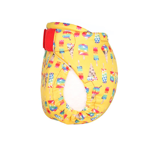 TotsBots SwimTots Schwimmwindel mit Klettverschluss im Design Lollibots, seitlich