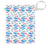 TotsBots doppelter Wetbag mit Trockenfach (Wet & Dry Bag, 38 × 30 cm) im Design Breeze