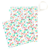 TotsBots doppelter Wetbag mit Trockenfach (Wet & Dry Bag, 38 × 30 cm) im Design Happy Days – Ansicht 2