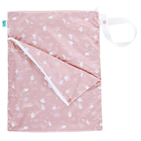 TotsBots doppelter Wetbag mit Trockenfach (Wet & Dry Bag, 38 × 30 cm) im Design Shoreline