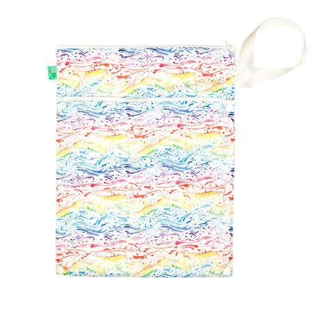 TotsBots doppelter Wetbag mit Trockenfach (Wet & Dry Bag, 38 × 30 cm) im Design Splash