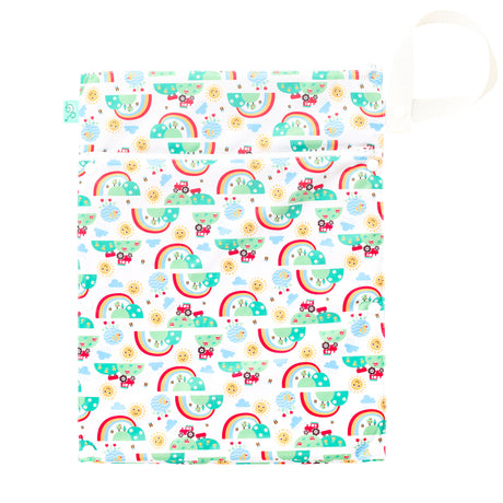 TotsBots Wetbag Gr. M (38 × 30 cm), wasserdichter Windelsack im Design Happy Days