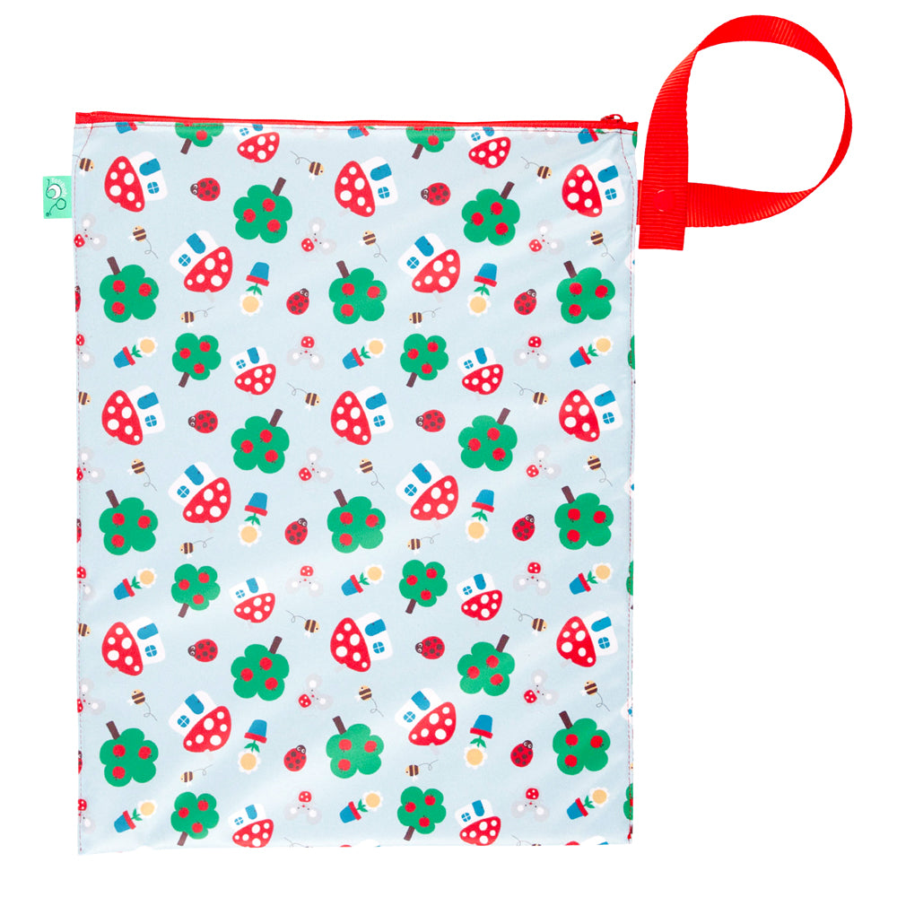TotsBots Wetbag Gr. M (38 × 30 cm), wasserdichter Windelsack im Design Mushroom Town