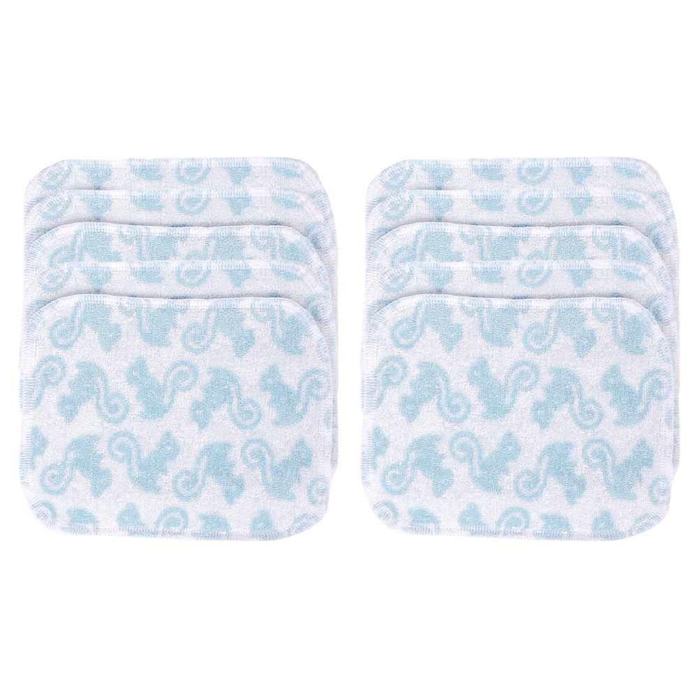 TotsBots Wipes, waschbare Bambus-Feuchttücher (Waschlappen) 17 × 13 cm, 10 Stück im Design Squiddles