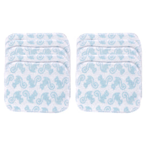 TotsBots Wipes, waschbare Bambus-Feuchttücher (Waschlappen) 17 × 13 cm, 10 Stück im Design Squiddles