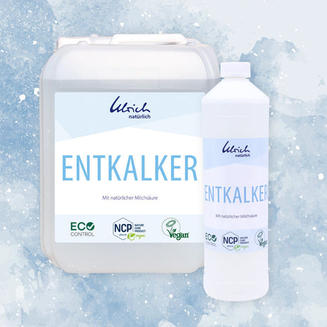Ulrich natürlich Wasserenthärter (Entkalker) mit Milchsäure: 5-Liter-Kanister und 1-Liter-Flasche