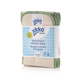 XKKO Booster Large 12 x 34 cm aus Bio-Baumwolle mit grünem Saum, Sechserpack