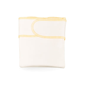 XKKO PreFlat Newborn aus Bio-Baumwolle gefaltet, mit gelbem Saum