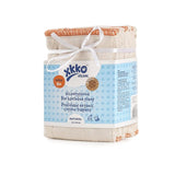 XKKO Birdseye-Prefolds Small mit orangem Saum, Sechserpack aus Bio-Baumwolle
