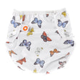 XKKO waschbare Schwimmwindel One Size (4–15 kg) im Design Butterflies (Schmetterlinge) von vorn mit Druckknöpfen