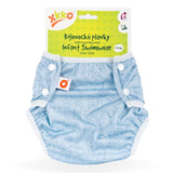 XKKO waschbare Schwimmwindel One Size (4–15 kg) im Design Safari Mountain Spring von vorn mit Druckknöpfen