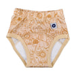 XKKO Trainingsunterhose aus 100 % Bio-Baumwolle im Design Safari Honey Mustard von vorn, mit Saugkern im Schritt