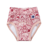 XKKO Trainingsunterhose aus 100 % Bio-Baumwolle im Design Safari Mesa Rose von vorn, mit Saugkern im Schritt