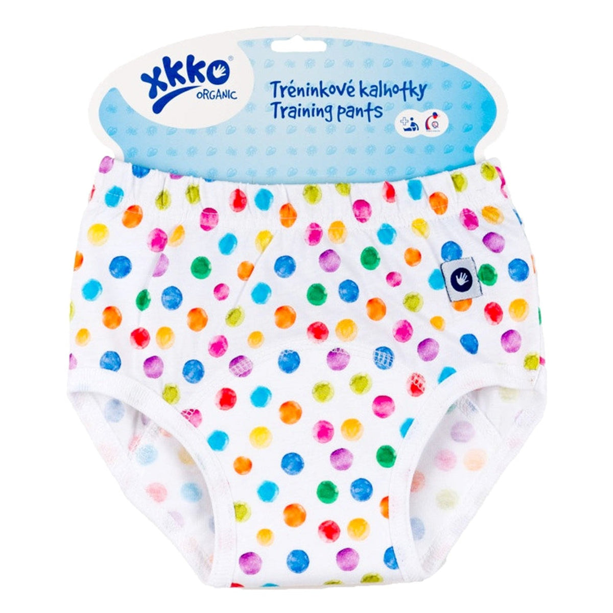 XKKO Trainer aus Bio-Baumwolle im Design Watercolor Polka Dots (Aquarell Tupfen) in der Originalverpackung