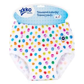 XKKO Trainer aus Bio-Baumwolle im Design Watercolor Polka Dots (Aquarell Tupfen) in der Originalverpackung