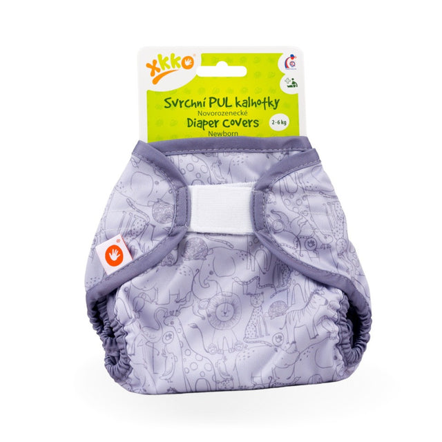 XKKO PUL-Überhose - Newborn (2-4 kg) - Safari Lavender Aura - wasserdichte Überhose für Stoffwindeln