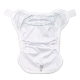 Innenansicht der XKKO Überhose Newborn: wasserdichtes weißes PUL und doppelte Beinbündchen, Design Aquarell Tupfen