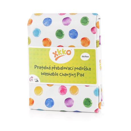 Waschbare XKKO Wickelunterlage im Design Aquarell Tupfen in der Originalverpackung