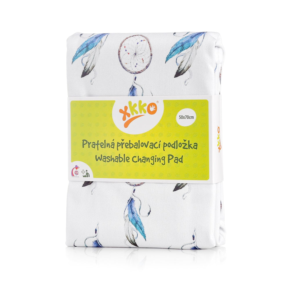 Waschbare XKKO Wickelunterlage im Design Traumfänger in der Originalverpackung