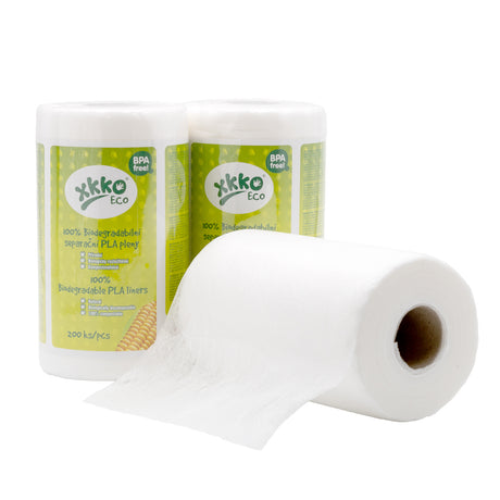 XKKO Windelvlies ECO auf Basis von Maisstärke, Rolle mit 200 Blatt, biologisch abbaubar