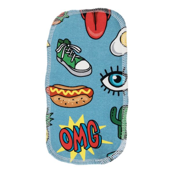 Anavy - Feuchttücher (Waschlappen) - 20x12cm - Comic (Blau) - (1 Stück)