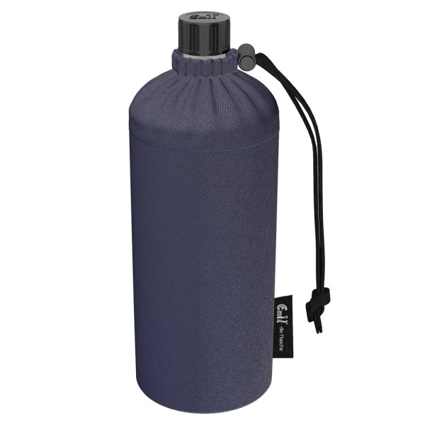 Emil die Flasche (600ml) - Komplettset (Bio-Baumwolle-Überzug) - Jeans
