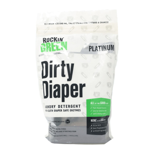 Rockin Green - Platin-Serie „Dirty Diaper“ (Stoffwindelwaschmittel) - 1,3 kg