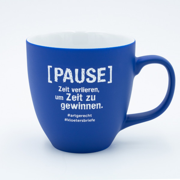 artgerecht - "Pause" Lieblingstasse (Blau) - 460 ml