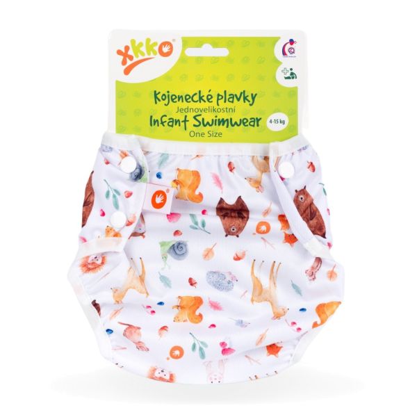 XKKO - waschbare Schwimmwindel - One Size (4-15 kg) - Wild Forest