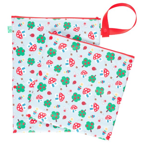 TotsBots - doppelter Wetbag mit Trockenfach Gr. M (38x30 cm)