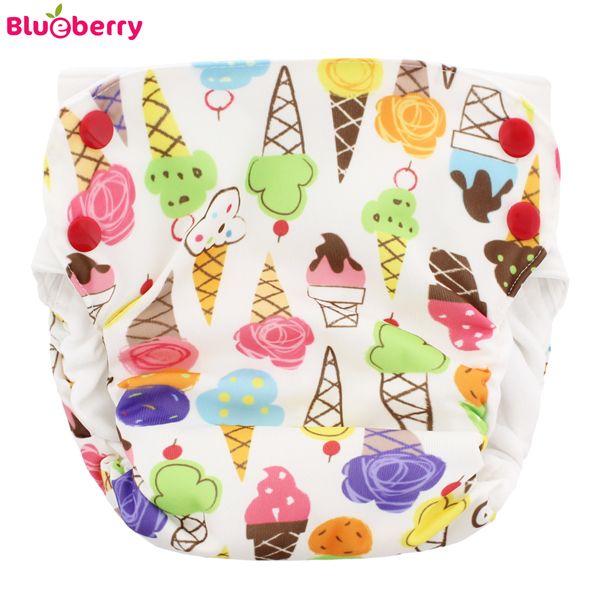 Blueberry - Simplex 2.0 Side Snap (AIO) - Bio-Baumwolle - Ice Cream