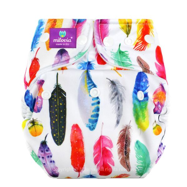 Milovia Überhose (Prefold) Gorgeous Feathers