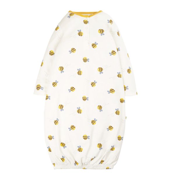 Frugi - Baby Schlafhemd & Windelfrei Schlafsack (0-3 Monate) - Bio-Baumwolle - Buzzy Bee