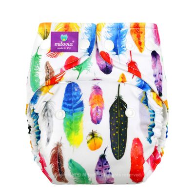 Milovia - Microfleece Pocketwindel (One Size) Gorgeous Feathers