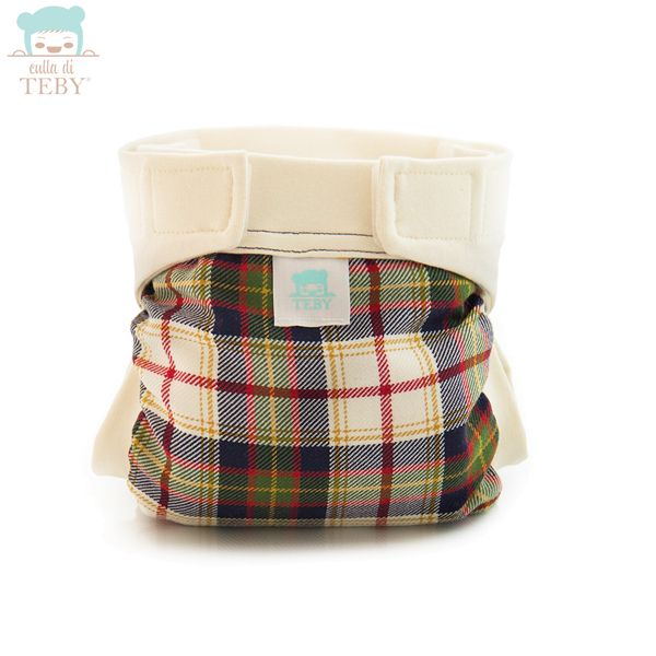 Culla di Teby (AI3) - Bio-Baumwolle Hybridwindel - (EINZELN) - Schottischer Kilt
