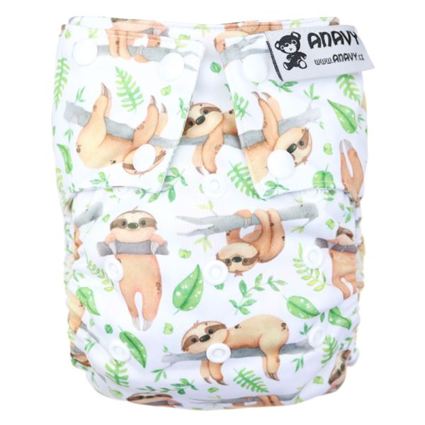 Anavy - Organic All-in-One Stoffwindel - Sloths - One Size (4-17 kg)