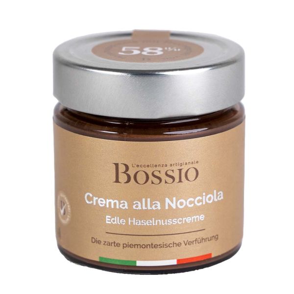 Bossio Feinkost - Crema alla Nocciola - Edle Haselnusscreme - die piemontesische Verführung - 250g
