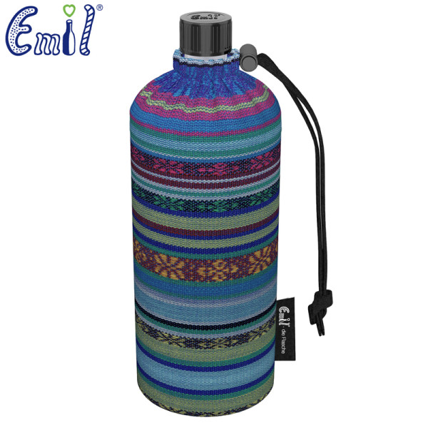 Emil die Flasche (400ml) - Komplettset (Bio-Baumwolle-Überzug) - Aztek