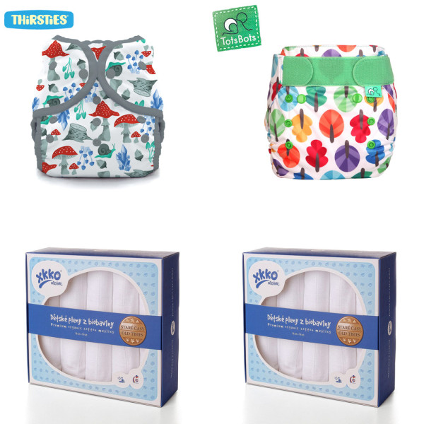 Thirsties & TotsBots - Newborn Überhosen Mixed-Paket (inkl. GRATIS-Artikel)