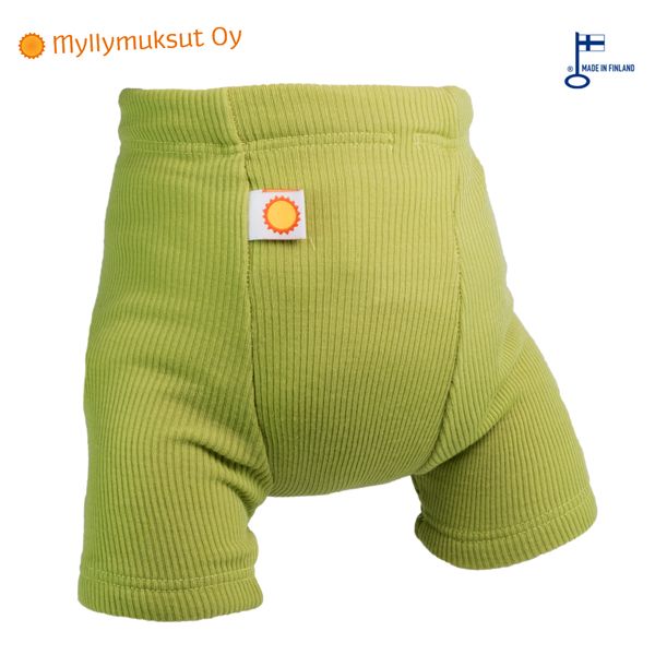 Myllymuksut - Wool Shortie (kurze Wollhose) - 100% Merinowolle - grün (2-5kg)