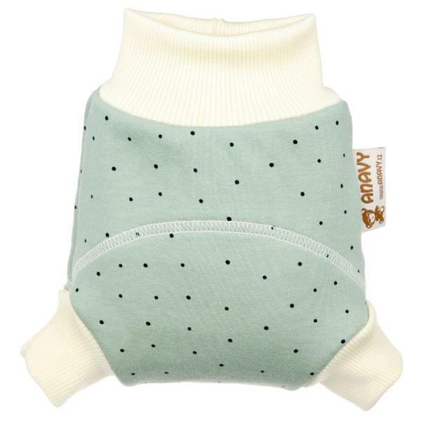 Anavy - Wollschlupfhose - Dots (Green) - Merino (kbT) & Baumwolle