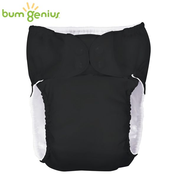 BumGenius XXXL-Pocketwindel - BIGGER (32-55 kg) - Fearless (Schwarz)