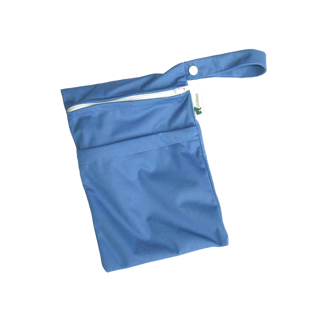26x30 cm Blau Farbe Denim Größe M Wetbag mit Schlaufe Nasstasche mit Trockenfach Little Lamb 