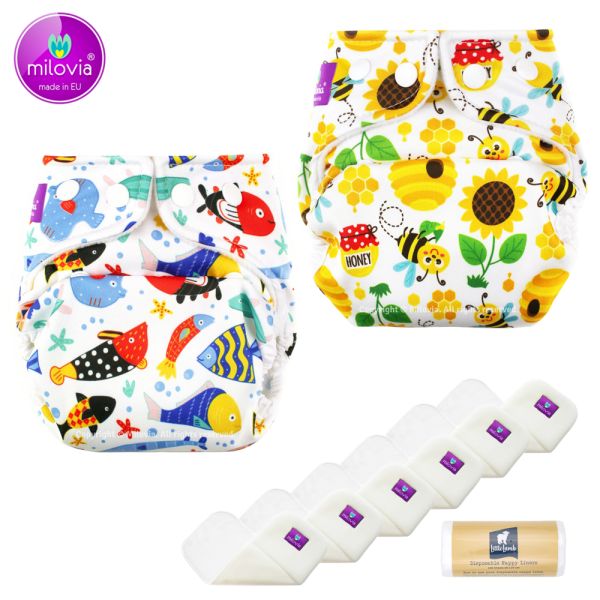 Milovia - Überhosen (Prefold) - Einsteiger Paket - Newborn (2,5-7 kg)