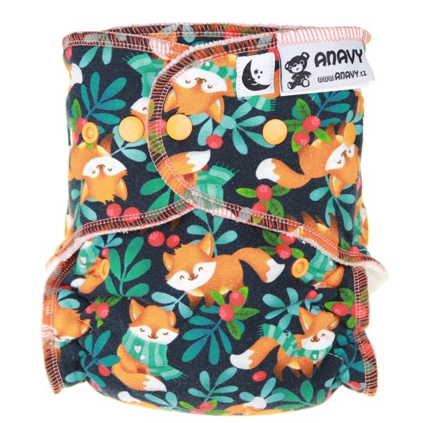 Anavy - Höschenwindel (XL-Nachtwindel) 7-18 kg - (ohne Einlagen) - Füchse