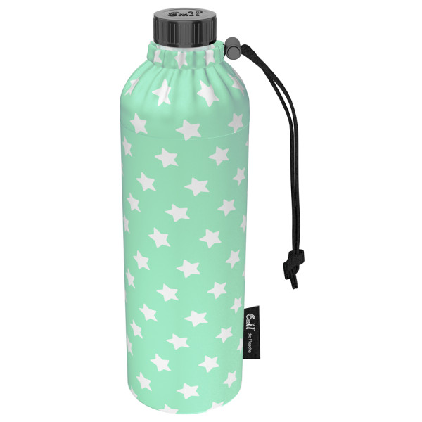 Emil die Flasche (750ml) - Komplettset (Bio-Baumwolle-Überzug) Weithals - Sterne Mint