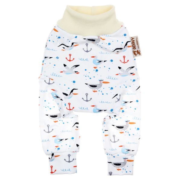 Anavy - lange Wollschlupfhose (Wool Longie) - Sailor Seagull - Merino (kbT) & Baumwolle